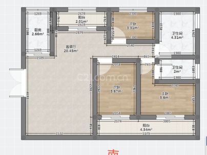 永安锦苑 3室 2厅 127平米