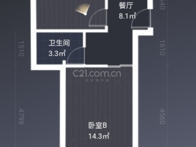 锦江家园 2室 1厅 58平米