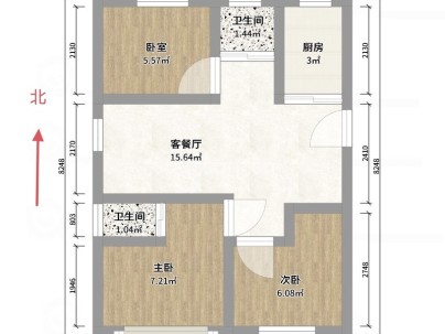 德信碧桂园·观澜苑 3室 2厅 89平米