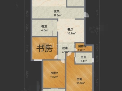 上田小区 3室 2厅 130.32平米
