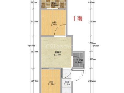 新桥头集新组团 2室 2厅 66平米