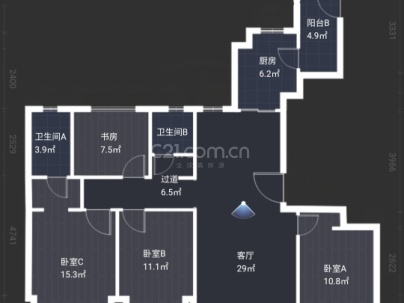 学院路十一峯 4室 2厅 143平米