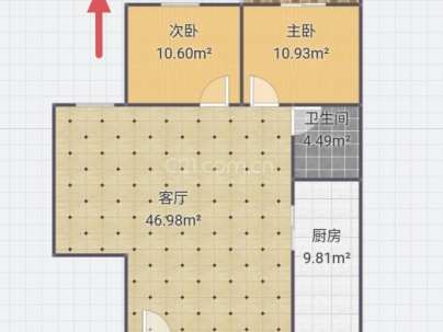 百榕大厦 2室 1厅 84平米