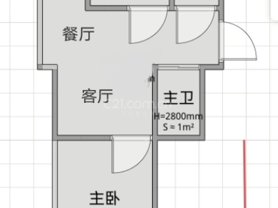 新田园一组团 3室 2厅 66.43平米