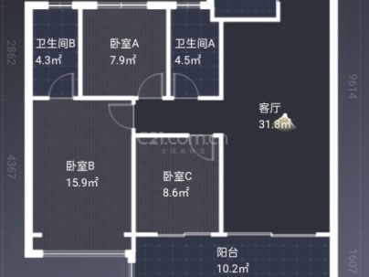 逸河湾（君悦339 ） 3室 2厅 118平米