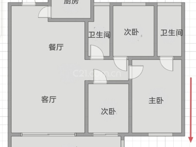 源盛嘉园二组团 3室 2厅 95平米