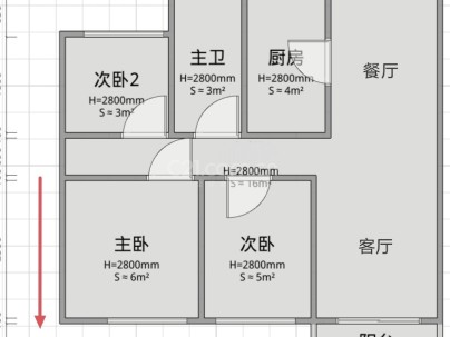 德香园 3室 2厅 105平米