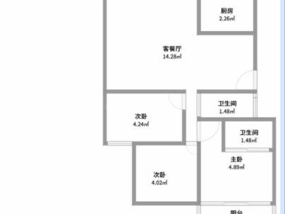 上田小区 3室 2厅 112平米