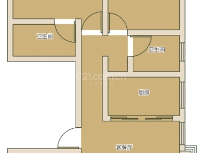 翠榕湾 3室 2厅 90平米