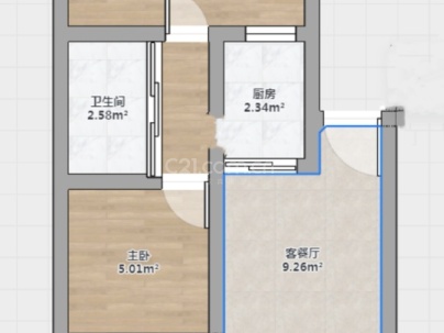 展宏家园 2室 2厅 60.51平米