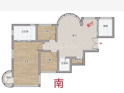 株柏公寓 3室 2厅 144平米