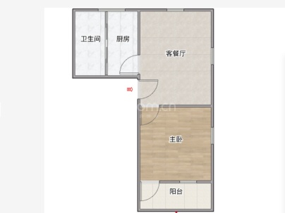 蒲鞋市 1厅 55.32平米