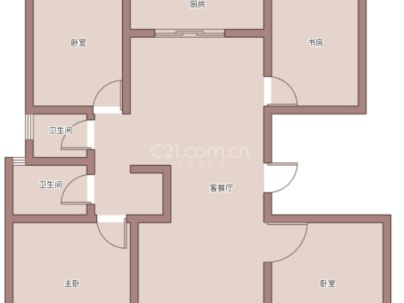 中梁龙湾首府 4室 2厅 118平米