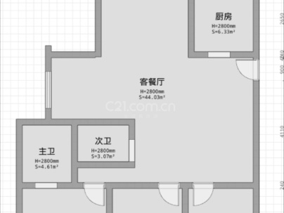 铂金湾 3室 2厅 120平米