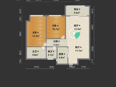 尚悦园(朱垟安置房) 2室 2厅 81平米