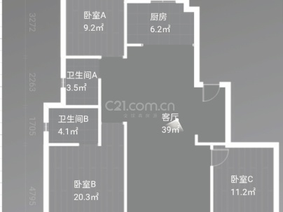 瓯鹿幸福里 3室 2厅 130平米