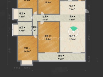 锦东家园二组团（宁波花园） 4室 2厅 169平米