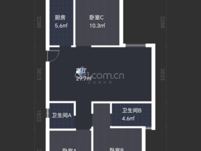 新希望玉锦麟 3室 2厅 114平米