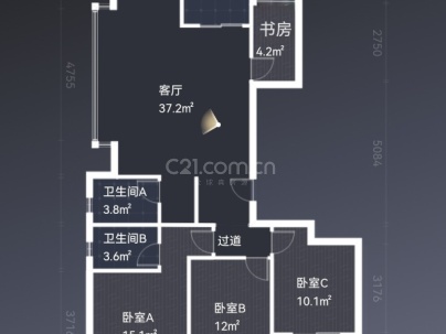 铂金湾 4室 2厅 133平米