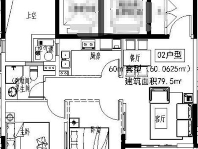 富悦江庭(上江村黄屿单元C-16地块) 2室 2厅 80平米