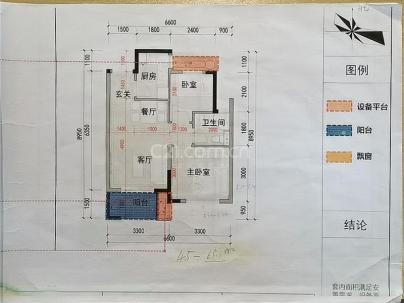 横渎绣苑 2室 1厅 64.6平米