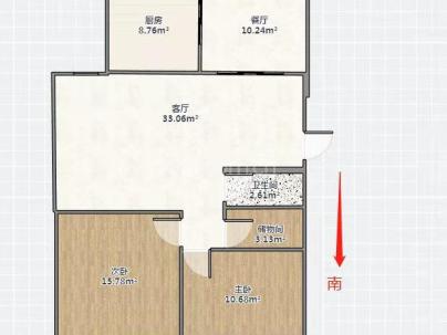 龙沈新村 2室 2厅 99.88平米