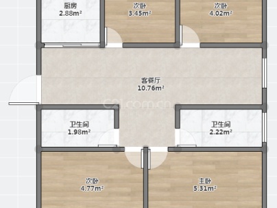 铂金湾 3室 2厅 133平米