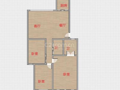 荣德家园 3室 2厅 118.9平米