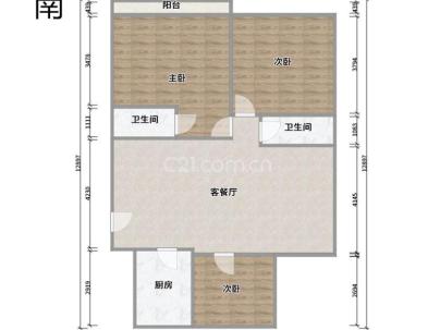 龙浦锦苑 3室 1厅 108平米