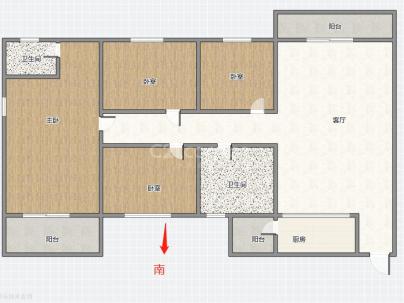 新田园七组团 3室 2厅 148平米