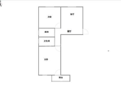 上陡门3组团 2室 1厅 62.08平米