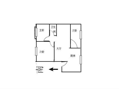 双莲小区(双莲大楼） 3室 1厅 61.23平米