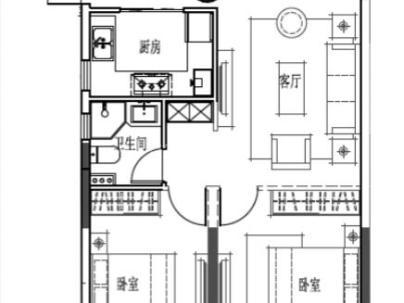 盛河云邸 3室 2厅 110平米