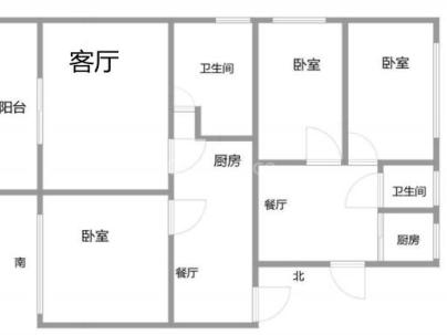 金竹锦园 4室 2厅 60平米