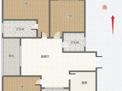 双绣锦园 3室 2厅 105平米