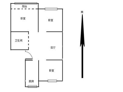 地质住宅区（地质宿舍） 3室 1厅 68.7平米