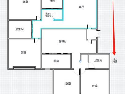 新田园二组团 3室 2厅 157平米