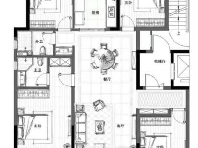 保利天悦 4室 2厅 133.4平米