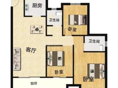 鹿锦西园（鹿城中心） 3室 3厅 116.6平米