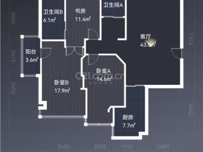 华瓯佳园 3室 2厅 148平米