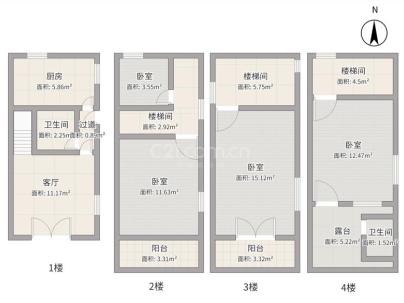 应道观巷 3室 2厅 125平米