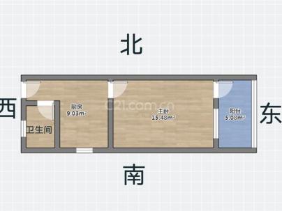 晏公殿巷 1室 1厅 37.92平米