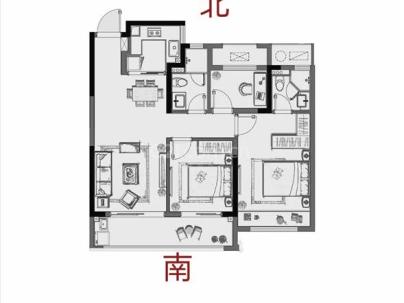 金澜云邸 3室 2厅 97.09平米