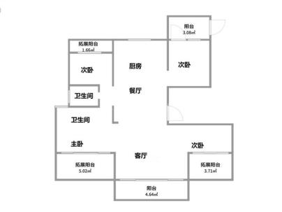 江峰阁（金地瓯江峯汇） 4室 2厅 130平米