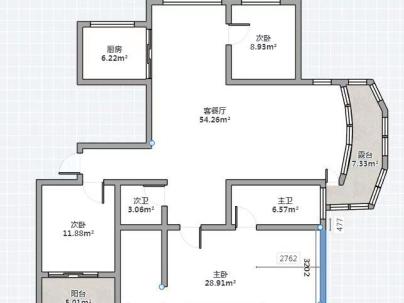华城公寓 4室 2厅 163平米