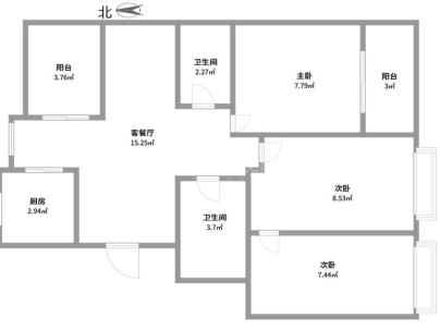 诚意锦苑 3室 1厅 120平米