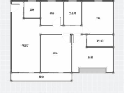 鹿锦西园（鹿城中心） 4室 2厅 136平米