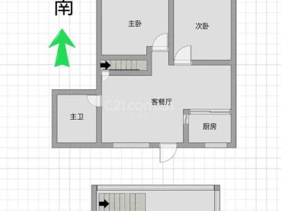 荷景家园 2室 1厅 92平米