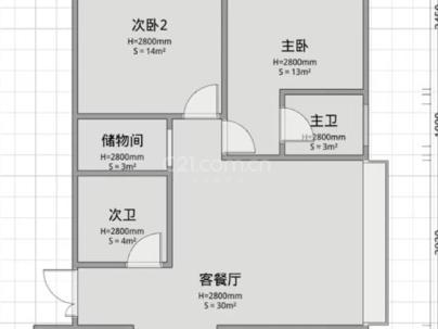 龙溪锦苑 3室 2厅 116平米