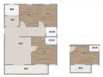 新都会 3室 2厅 152平米